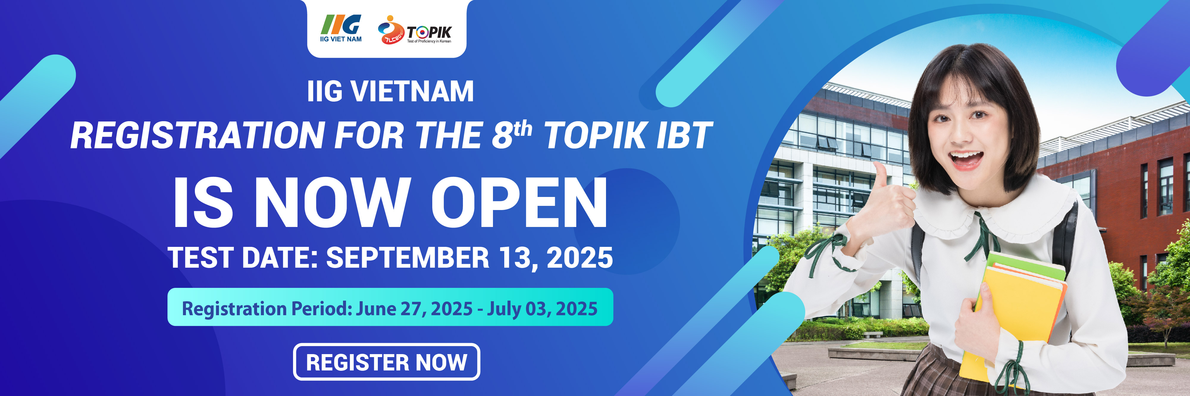 ANNOUNCEMENT FOR THE 08TH TEST OF PROFICIENCY IN KOREAN- INTERNET BASED TEST (TOPIK IBT)