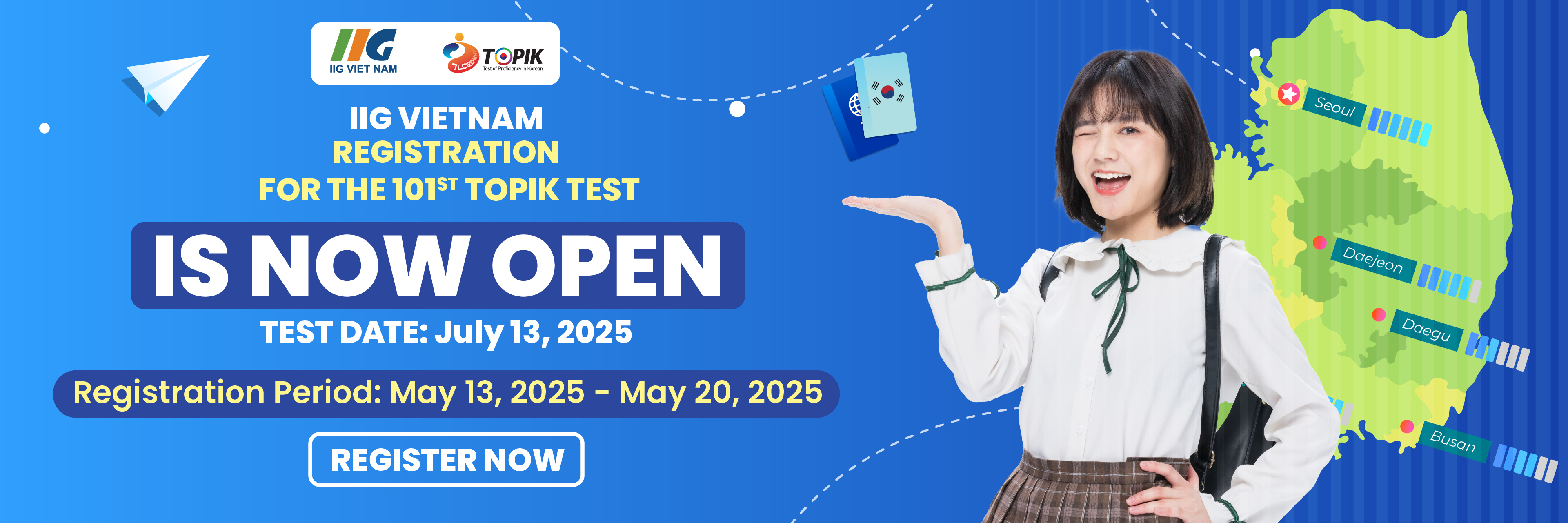 ANNOUNCEMENT FOR THE 101ST TEST OF PROFICIENCY IN KOREAN (TOPIK)