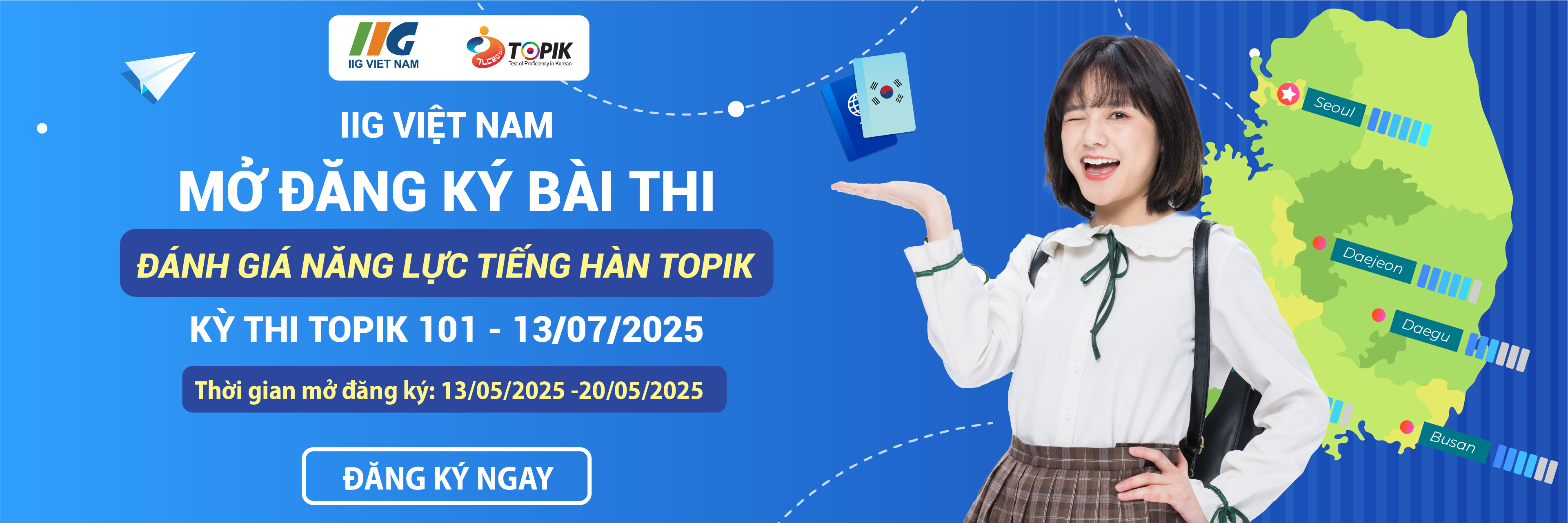 THÔNG BÁO KỲ THI NĂNG LỰC TIẾNG HÀN TOPIK 101