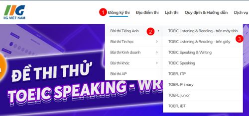 Hướng Dẫn Đăng Ký Thi Toeic 3 3